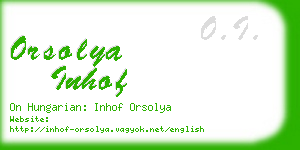 orsolya inhof business card